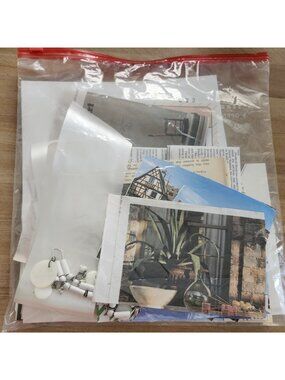 Gallon Bag of Ephemera Junk Journal Kit Paper Mixed Lot 80+ Pieces